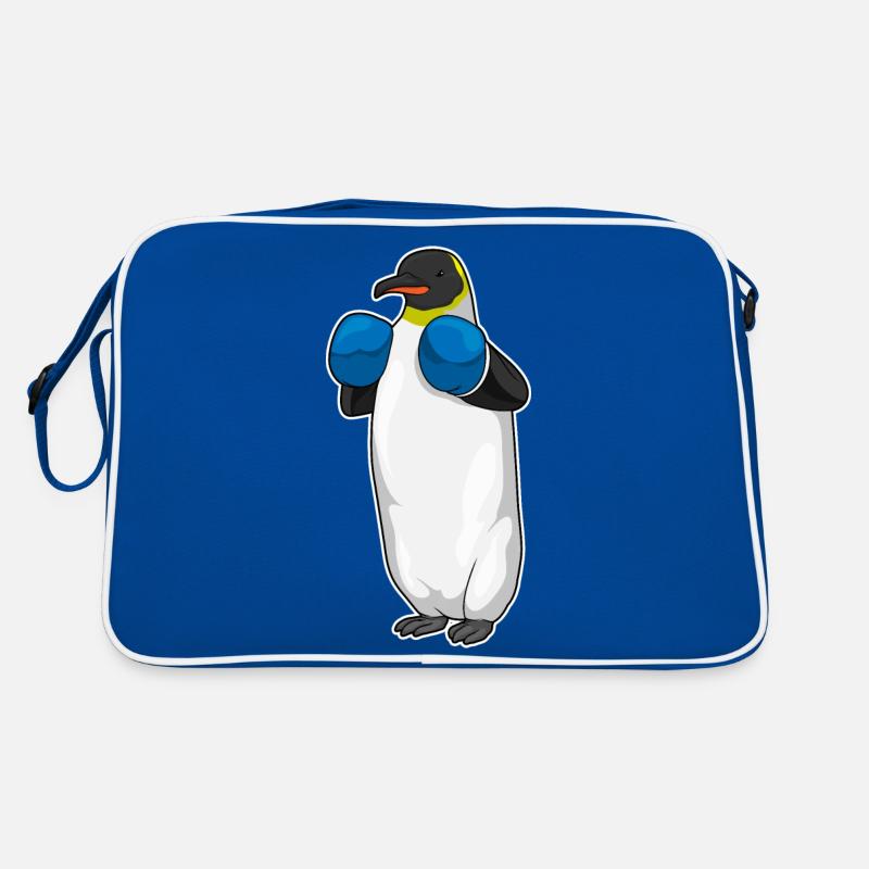 Pinguin Boxer Boxhandschuhe Retro Tasche