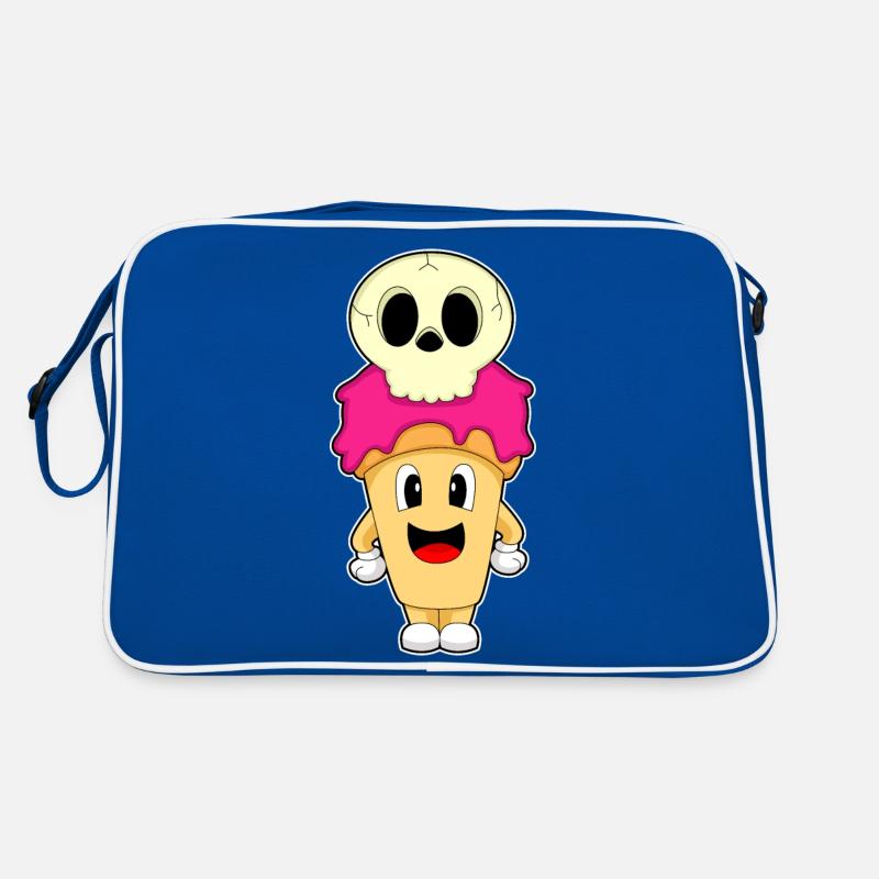 Waffle Ice Cream Halloween Skull Retro Bag