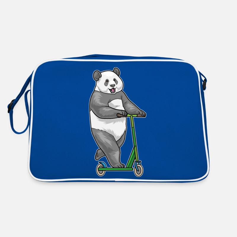 Panda Scooter Retro Tasche
