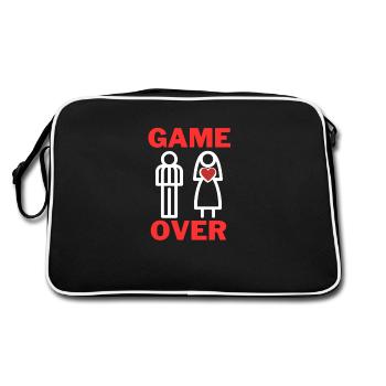 Hen party, wedding - Retro Bag - black/white - Back