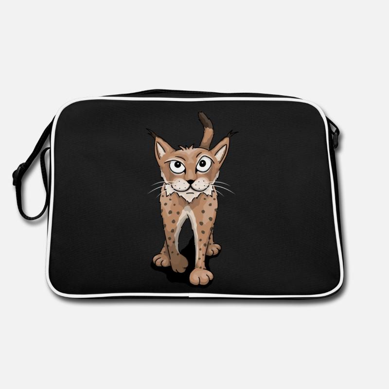 schleichender lässiger Luchs Raubkatze Geschenk Retro Tasche