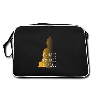 INHALE EXHALE REPEAT - Retro Bag - black/white - Back