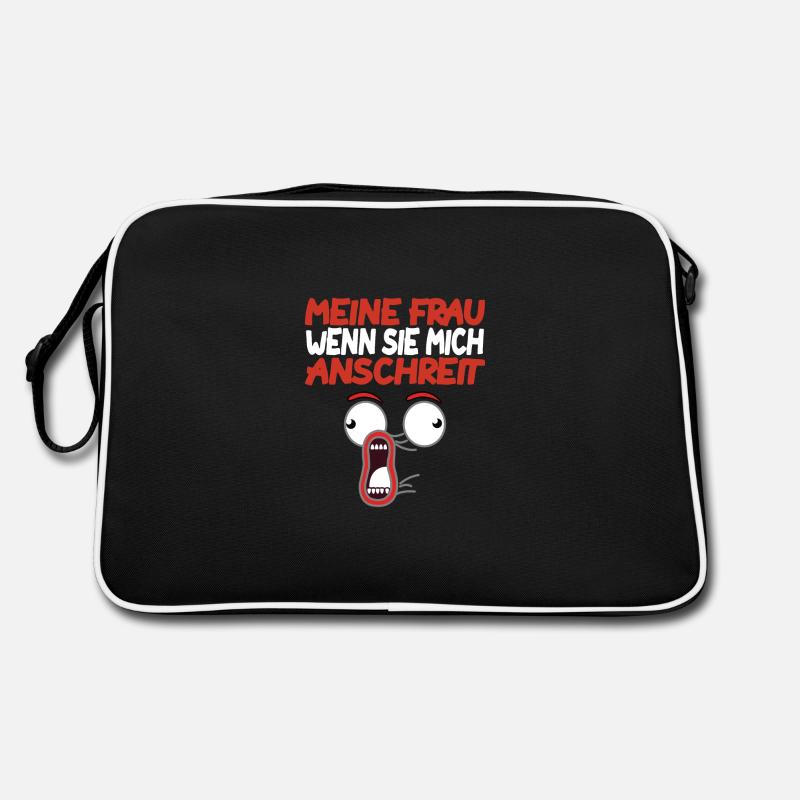 ehefrau ehemann spruch lustig Retro Tasche