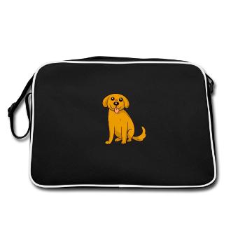 photo de chien mignon sans texte - Sac Retro - noir/blanc - Dos