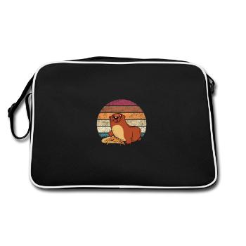 Chemise loutre mignonne loutre pour les amoureux de la loutre - Sac Retro - noir/blanc - Dos