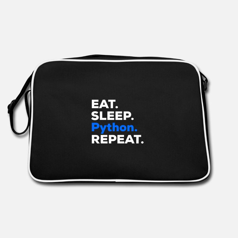 Eat Sleep Python Repeat Retro Tasche