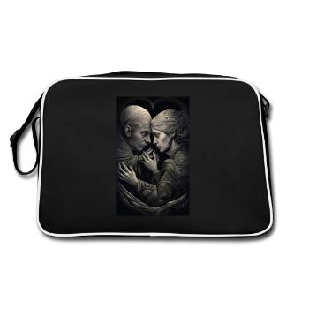 Elderly love in a grim time - Retro Bag - black/white - Back