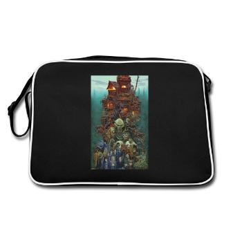Représentation abstraite du paysage familial cauchemardesque - Sac Retro - noir/blanc - Dos