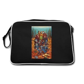 Étrange scène de pique-familial d’horreur - Sac Retro - noir/blanc - Dos