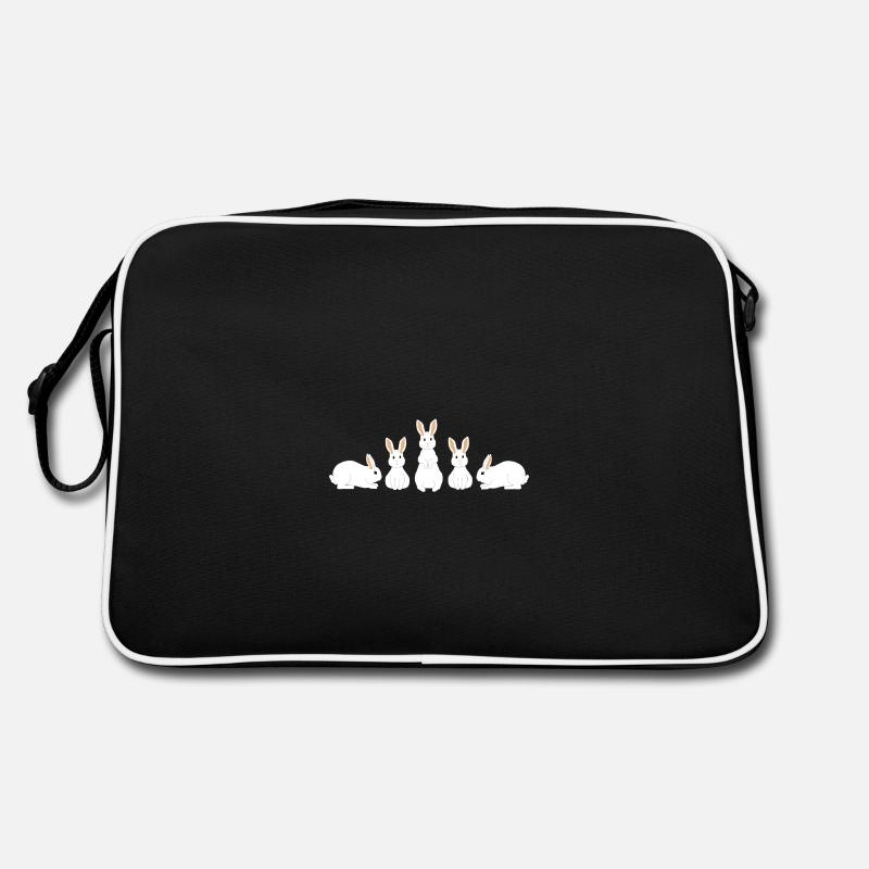 5 white rabbits Retro Bag