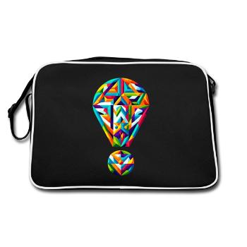 Exclamation vive : conception géométrique du spectre - Sac Retro - noir/blanc - Dos