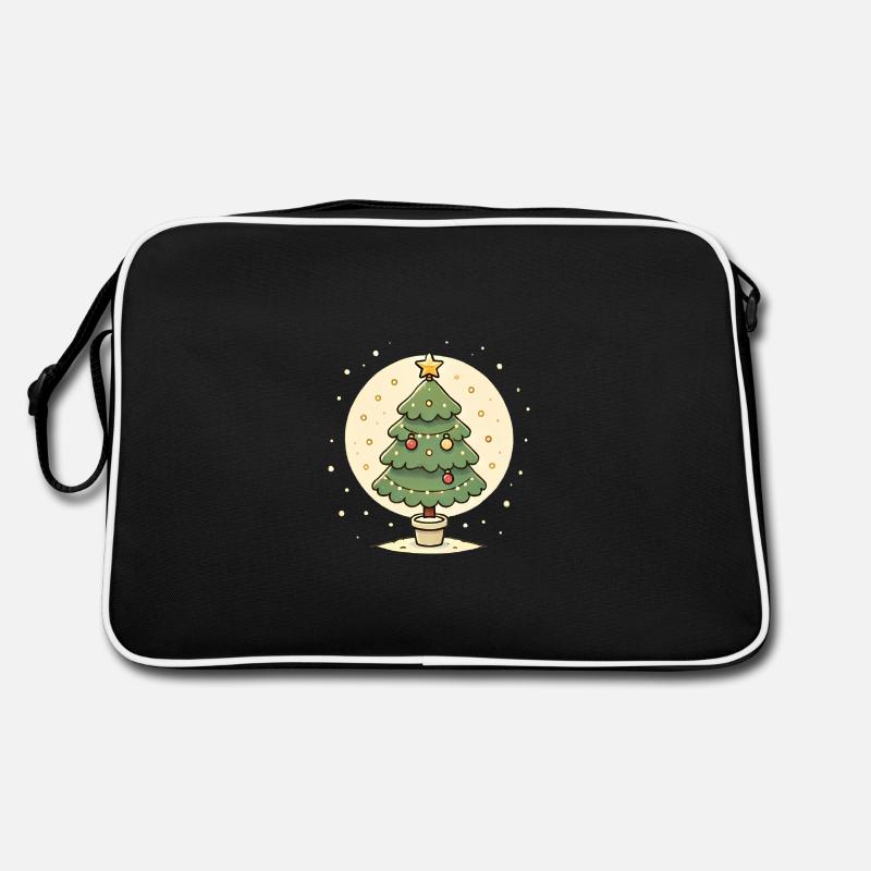 Believe in Magic Christmas Tree Design Retro Bag
