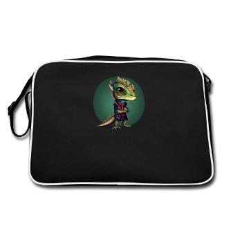 Lizard Fantasy - Retro Bag - black/white - Back