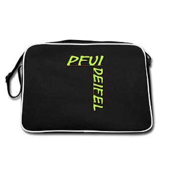 Pfui Deifel - Retro Bag - black/white - Back