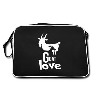 Chèvre, chèvre « chèvre amour » barbiche - Sac Retro - noir/blanc - Dos