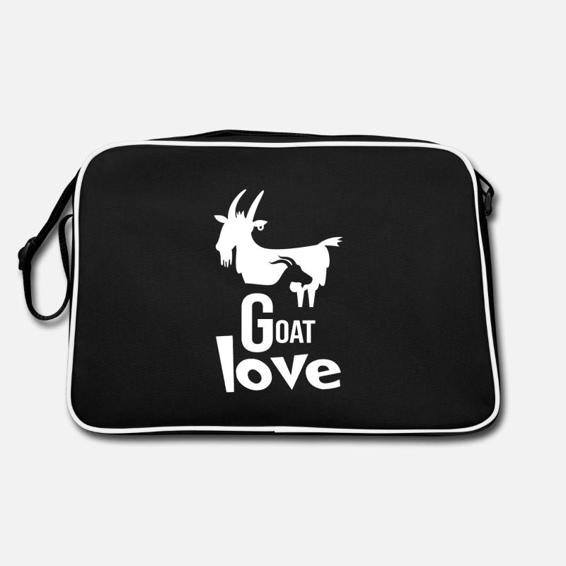 Goat, goat "goat love" goatee Retro Bag