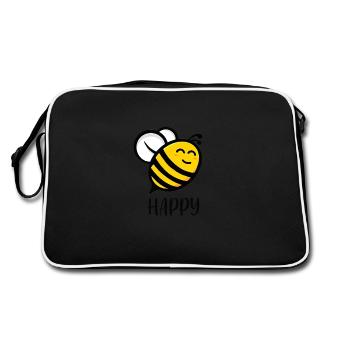 Abeille heureuse - Sac Retro - noir/blanc - Dos