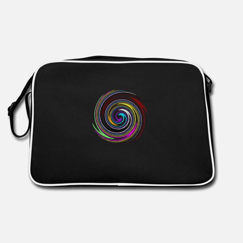 Swirling colors, Verwirbelnde Farben Retro Tasche