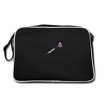 Flèche de fléchettes de Grande-Bretagne - Sac Retro - noir/blanc - Dos