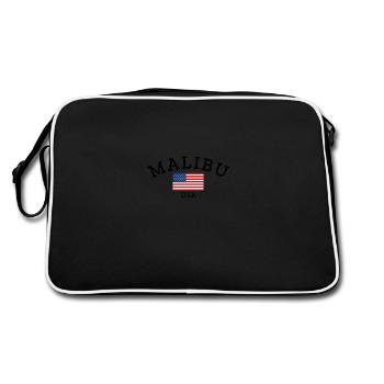 Malibu - Retro Bag - black/white - Back