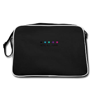 Nous sommes tous humains - Sac Retro - noir/blanc - Dos