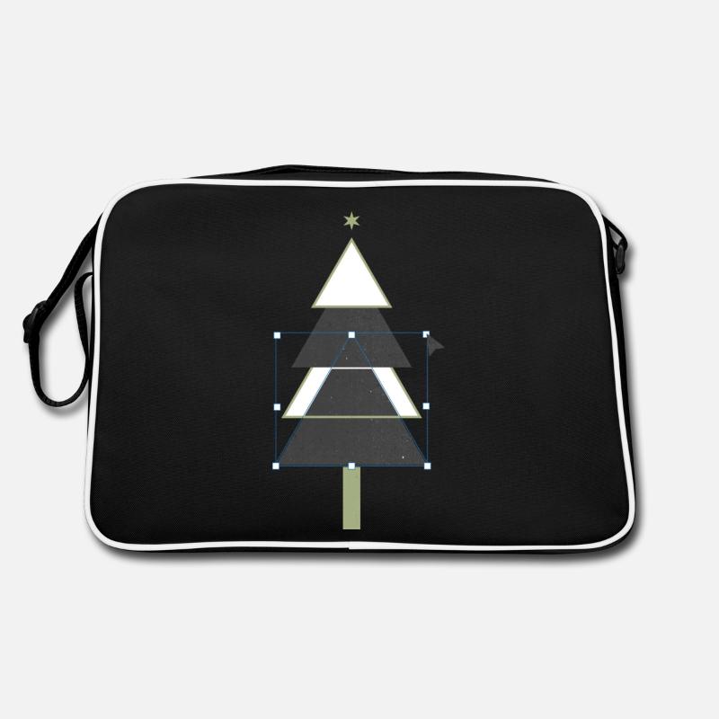 Designer Weihnachtsbaum - Retro Tasche - Schwarz/Weiß