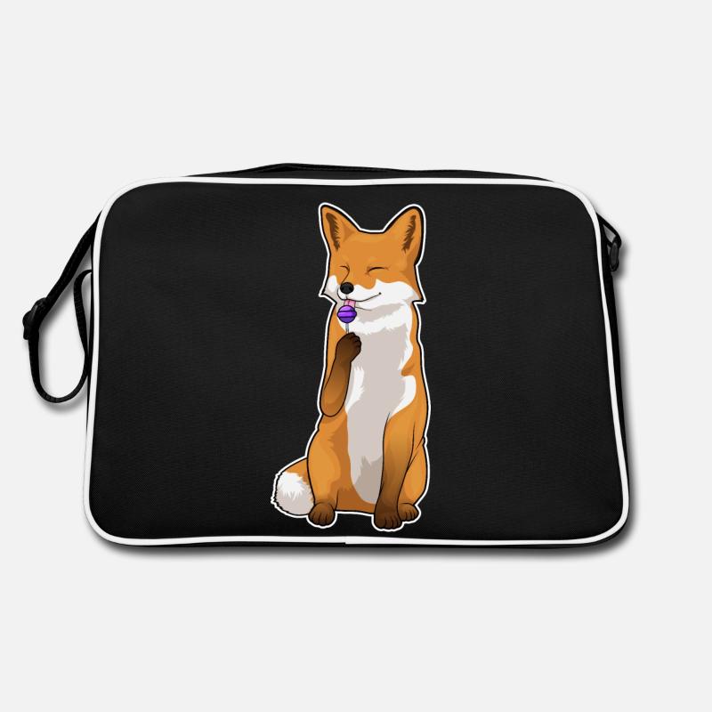 Fuchs Lutscher - Retro Tasche - Schwarz/Weiß