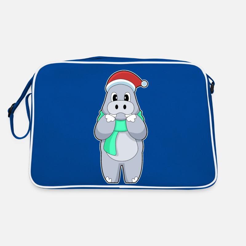 Écharpe de Noël hippopotame Sac Retro