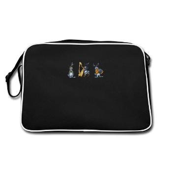 Les lapins jouent de la musique dans une composition sauvage - Sac Retro - noir/blanc - Dos