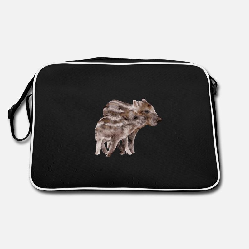 Wildschweine Retro Tasche