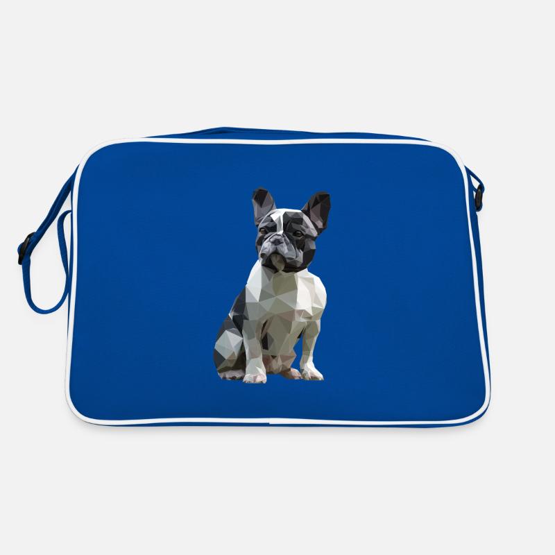 Bouledogue français Low Poly Design Sac Retro