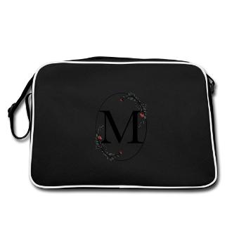 Letter M - Retro Bag - black/white - Back