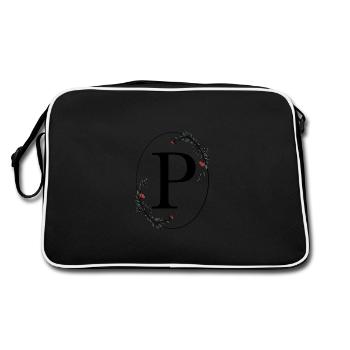 Lettre P - Sac Retro - noir/blanc - Dos