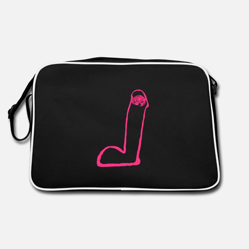 Gehirn kerl mann Retro Tasche