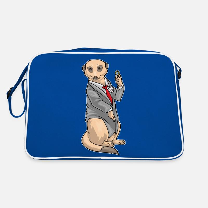 Erdmännchen Bräutigam Ehering Hochzeit Retro Tasche