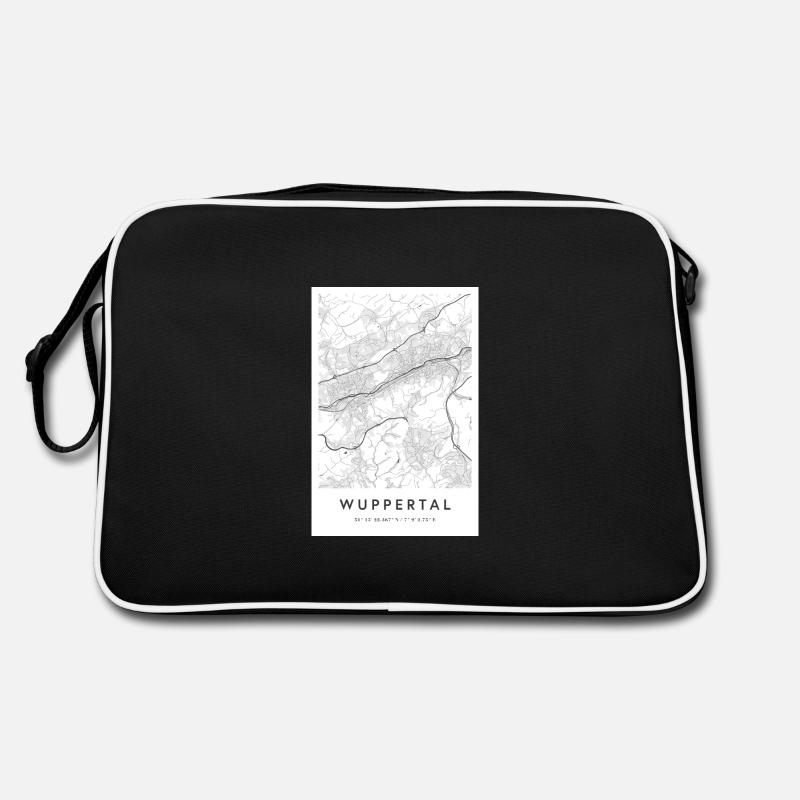 Plan de Wuppertal plan de la ville plan de la ville Sac Retro