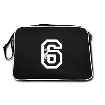 PICK SIX - Sac Retro - noir/blanc - Dos