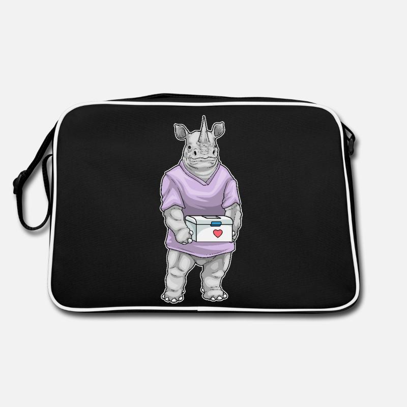 Nashorn Krankenschwester Erste Hilfe Kasten Retro Tasche