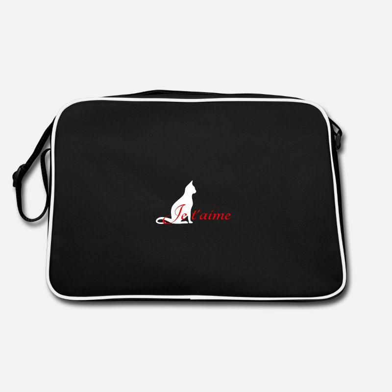 Je t'aime - Sac Retro - noir/blanc