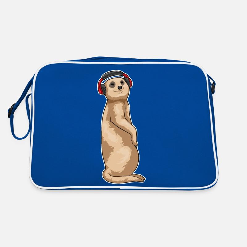 Erdmännchen Kopfhörer Musik Retro Tasche