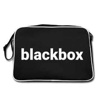 Blackbox white - raffstaff ® - Retro Tasche - Schwarz/Weiß - Hinten