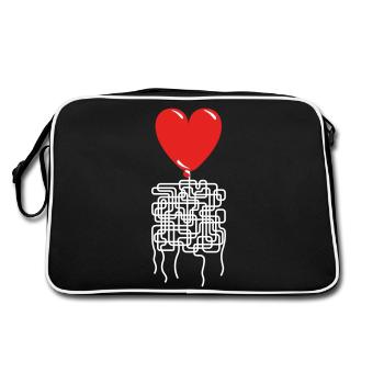 Things are complicated. Valentine's day. I love... - Retro Bag - black/white - Back