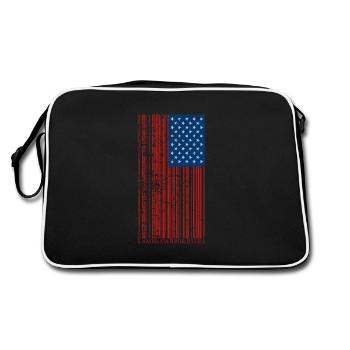 America for sale - Sac Retro - noir/blanc - Dos