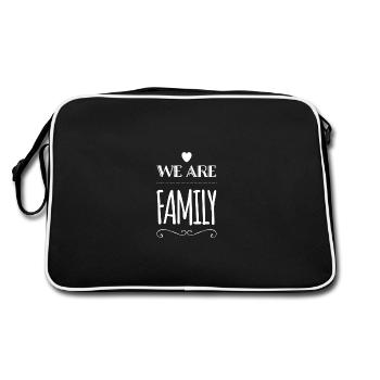 Nous sommes FAMILLE - Sac Retro - noir/blanc - Dos