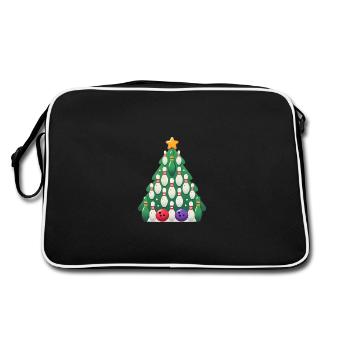 Bowling arbre de Noël Noël design - Sac Retro - noir/blanc - Dos