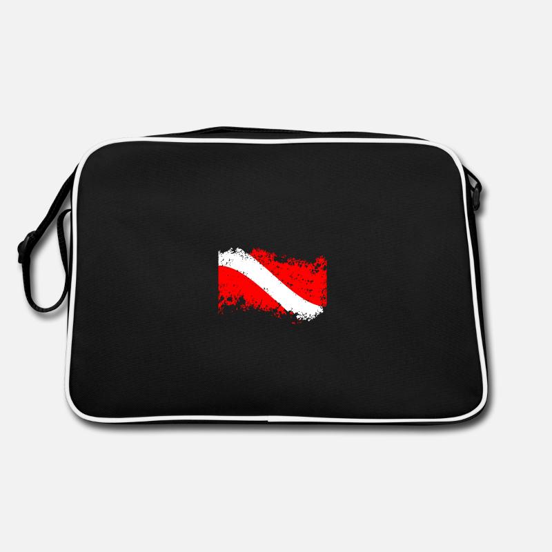 drapeau de plongée enflammé Sac Retro