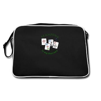 Mahjong Mah jongg game is my therapy set, gifts, - Retro Bag - black/white - Back