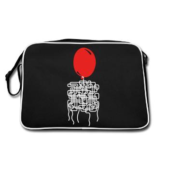 Balloonyrinth Balloon Thread Labyrinth - Retro Bag - black/white - Back