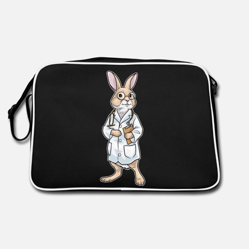 Hase Arzt Stethoskop Retro Tasche