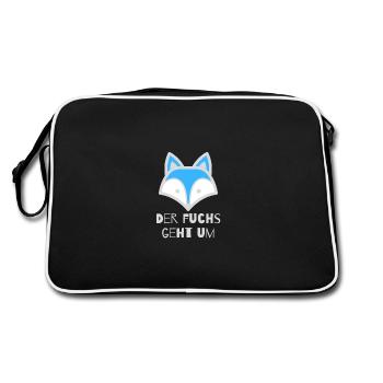 Der Fuchs geht um - Retro Tasche - Schwarz/Weiß - Hinten